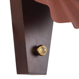 Babette Wall Sconce 17", Maroon and Walnut