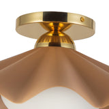 Babette Medium Semi-Flush 16", Blush and Brass