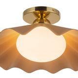 Babette Medium Semi-Flush 16", Blush and Brass