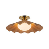 Babette Medium Semi-Flush 16", Blush and Brass