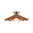 Babette Medium Semi-Flush 16", Blush and Brass