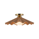 Babette Medium Semi-Flush 16", Blush and Brass