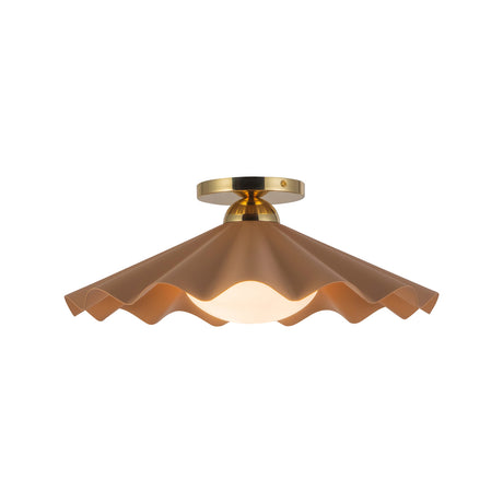 Babette Medium Semi-Flush 16", Blush and Brass