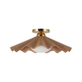 Babette Medium Semi-Flush 16", Blush and Brass
