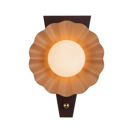 Babette Wall Sconce 17", Blush and Walnut