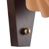Babette Wall Sconce 17", Blush and Walnut