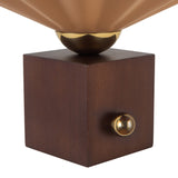 Babette Small Table Lamp 9", Blush and Walnut