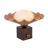 Babette Small Table Lamp 9", Blush and Walnut