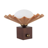 Babette Small Table Lamp 9", Blush and Walnut