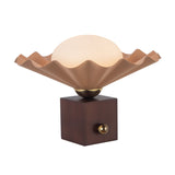 Babette Small Table Lamp 9", Blush and Walnut
