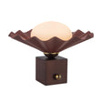 Babette Small Table Lamp 9", Maroon and Walnut