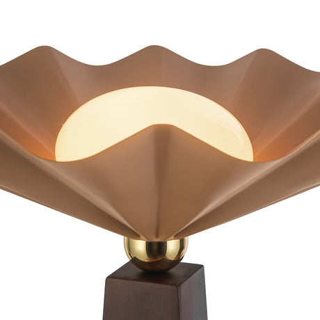 Babette Floor Lamp 65", Blush and Walnut