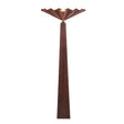 Babette Floor Lamp 65", Maroon and Walnut
