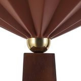Babette Floor Lamp 65", Maroon and Walnut