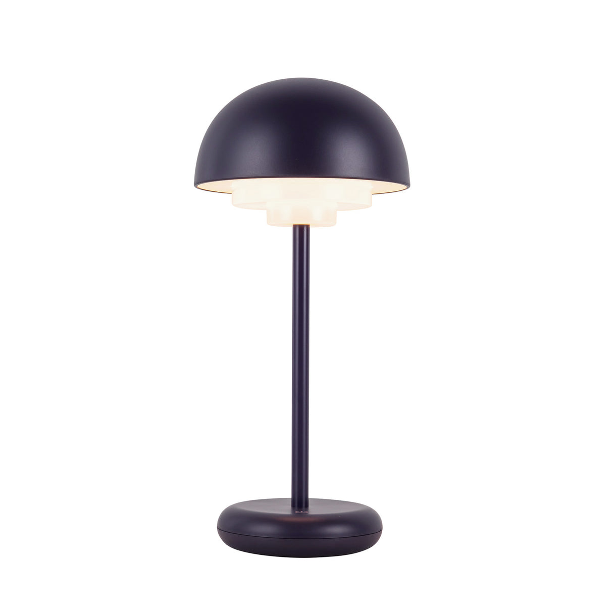 Carola Rechargeable Table Lamp 12", Navy Blue