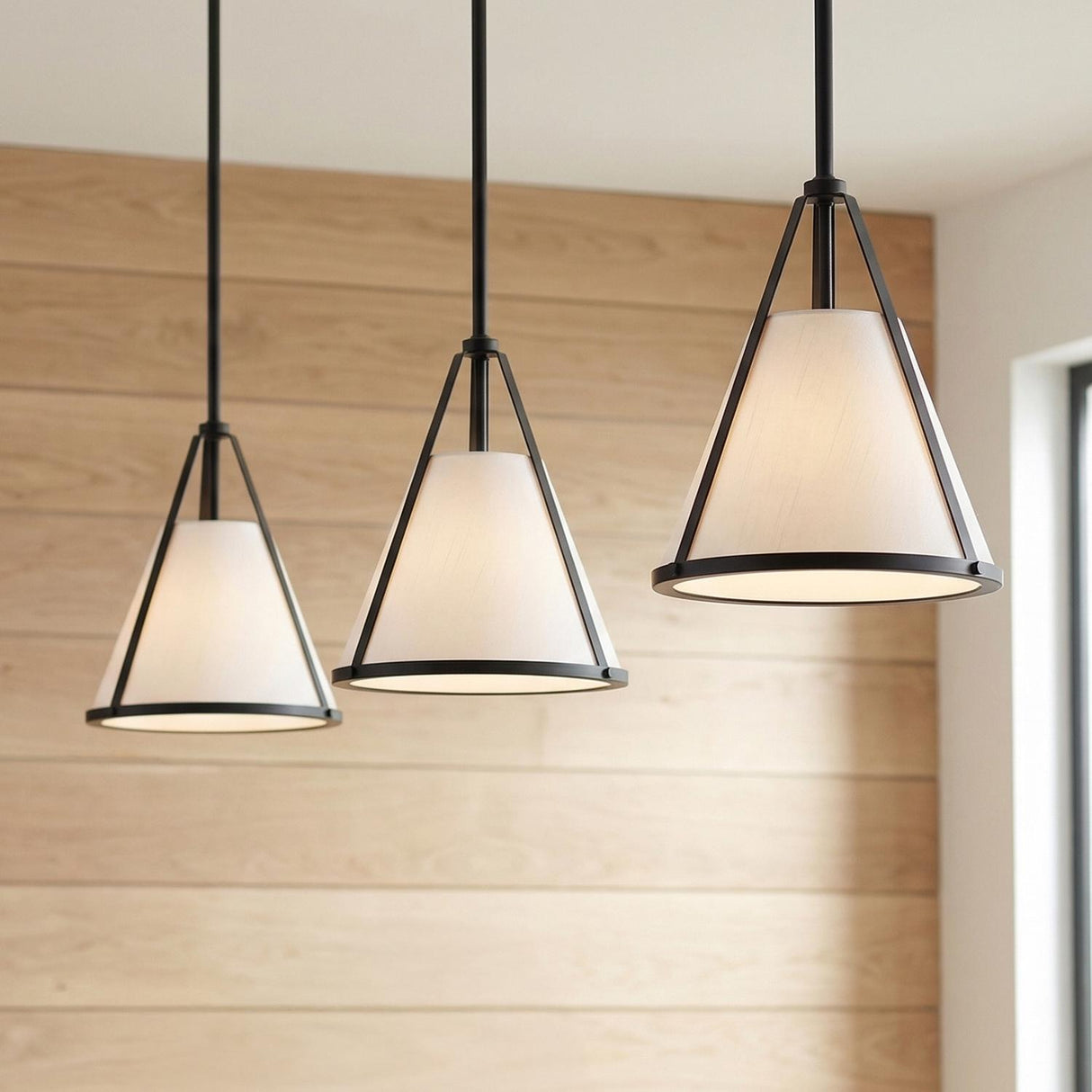 Hoyt Small Conical Pendant 9", Black