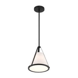 Hoyt Small Conical Pendant 9", Black