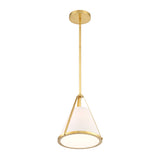 Hoyt Small Conical Pendant 9", Antique Gold