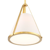 Hoyt Small Conical Pendant 9", Antique Gold