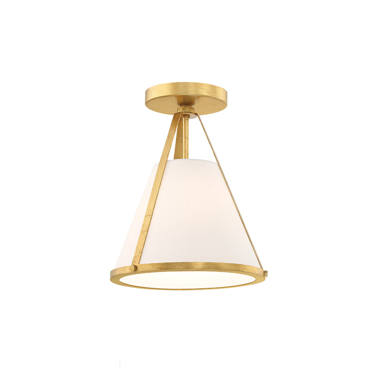 Hoyt Small Conical Pendant 9", Antique Gold