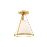 Hoyt Small Conical Pendant 9", Antique Gold