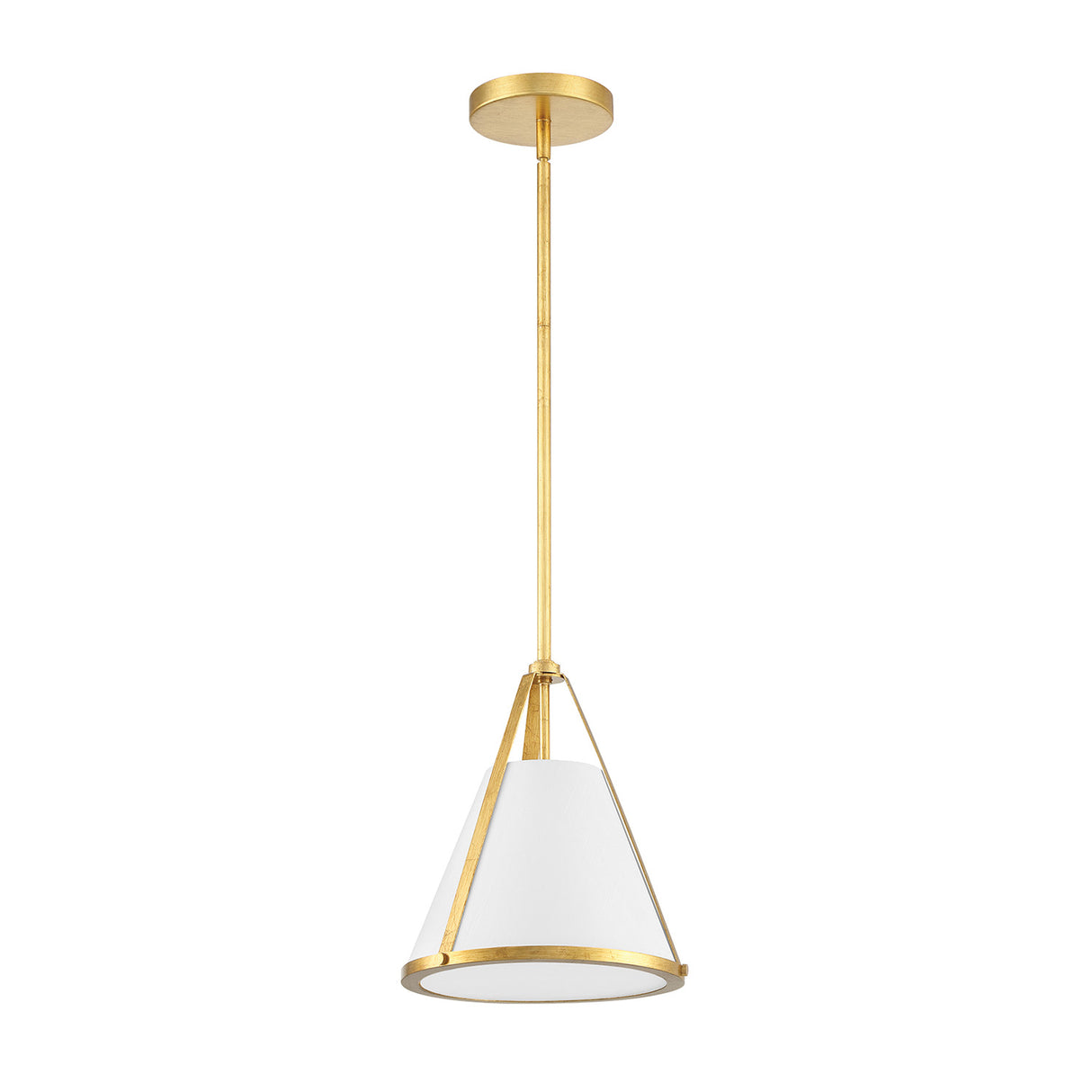 Hoyt Small Conical Pendant 9", Antique Gold