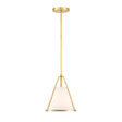 Hoyt Small Conical Pendant 9", Antique Gold