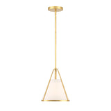 Hoyt Small Conical Pendant 9", Antique Gold