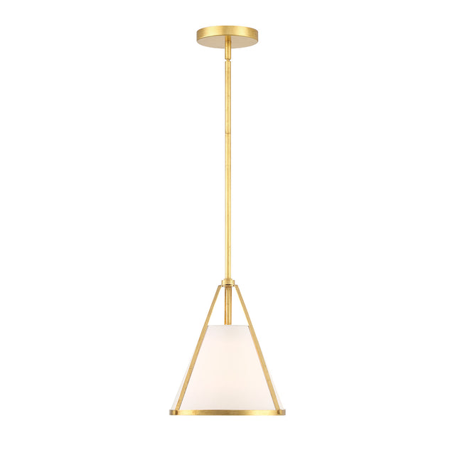 Hoyt Small Conical Pendant 9", Antique Gold