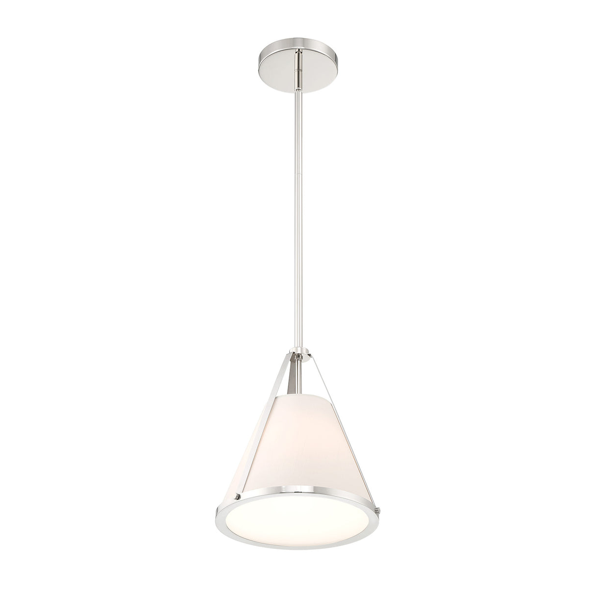 Hoyt Small Conical Pendant 9", Polished Nickel
