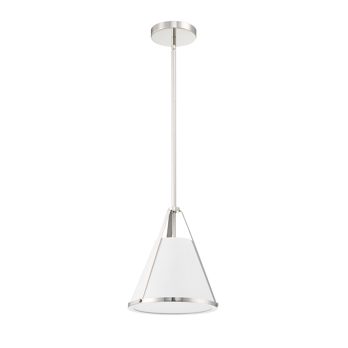 Hoyt Small Conical Pendant 9", Polished Nickel