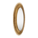 Alice Oval LED Mirror 31" x 42", Antique Gold