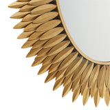 Alice Oval LED Mirror 31" x 42", Antique Gold