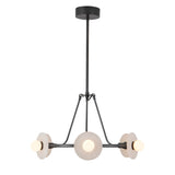 Bren LED Chandelier 28", Urban Bronze and Alabaster