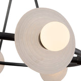 Bren LED Chandelier 28", Urban Bronze and Alabaster