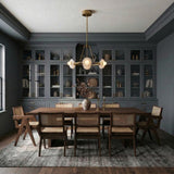 Bren LED Chandelier 28", Vintage Brass and Alabaster