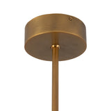 Bren LED Chandelier 28", Vintage Brass and Alabaster