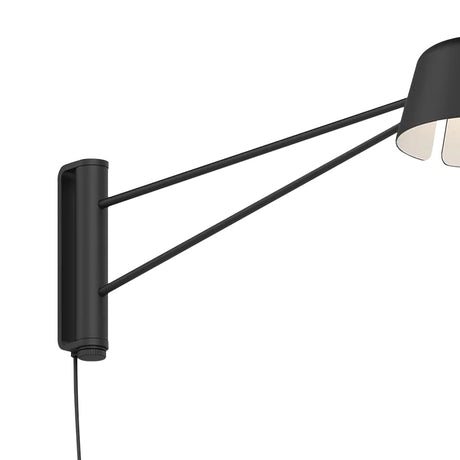 Jude Medium LED Swing Arm Sconce, Black