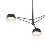 Jude LED 3 Light Chandelier 36", Black