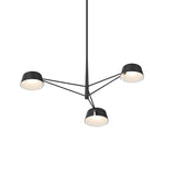 Jude LED 3 Light Chandelier 36", Black
