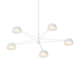 Jude LED 5 Light Chandelier 45", Light Gray