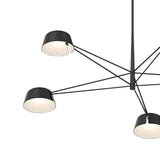 Jude LED 5 Light Chandelier 45", Black