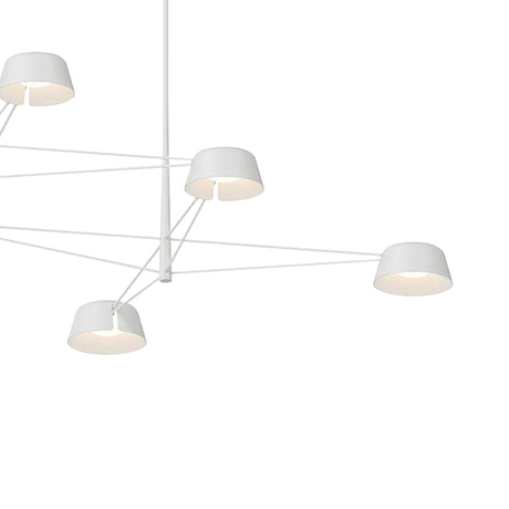 Jude LED 6 Light Linear Chandelier 68", Light Gray