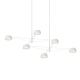Jude LED 6 Light Linear Chandelier 68", Light Gray