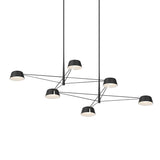 Jude LED 6 Light Linear Chandelier 68", Black