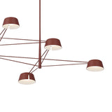 Jude LED 6 Light Linear Chandelier 68", Paprika