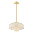 Jalina Pendant 18", Aged Brass and Art Glass