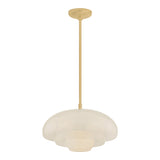 Jalina Pendant 18", Aged Brass and Art Glass