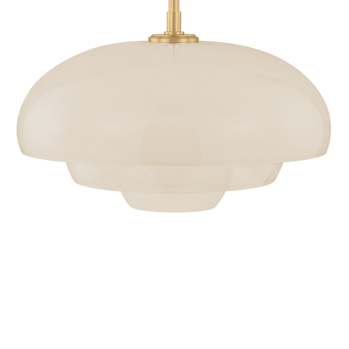 Jalina Pendant 18", Aged Brass and Art Glass