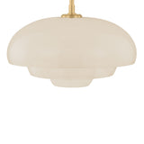 Jalina Pendant 18", Aged Brass and Art Glass